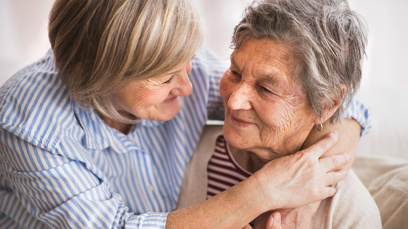 Care Professional providing dementia care